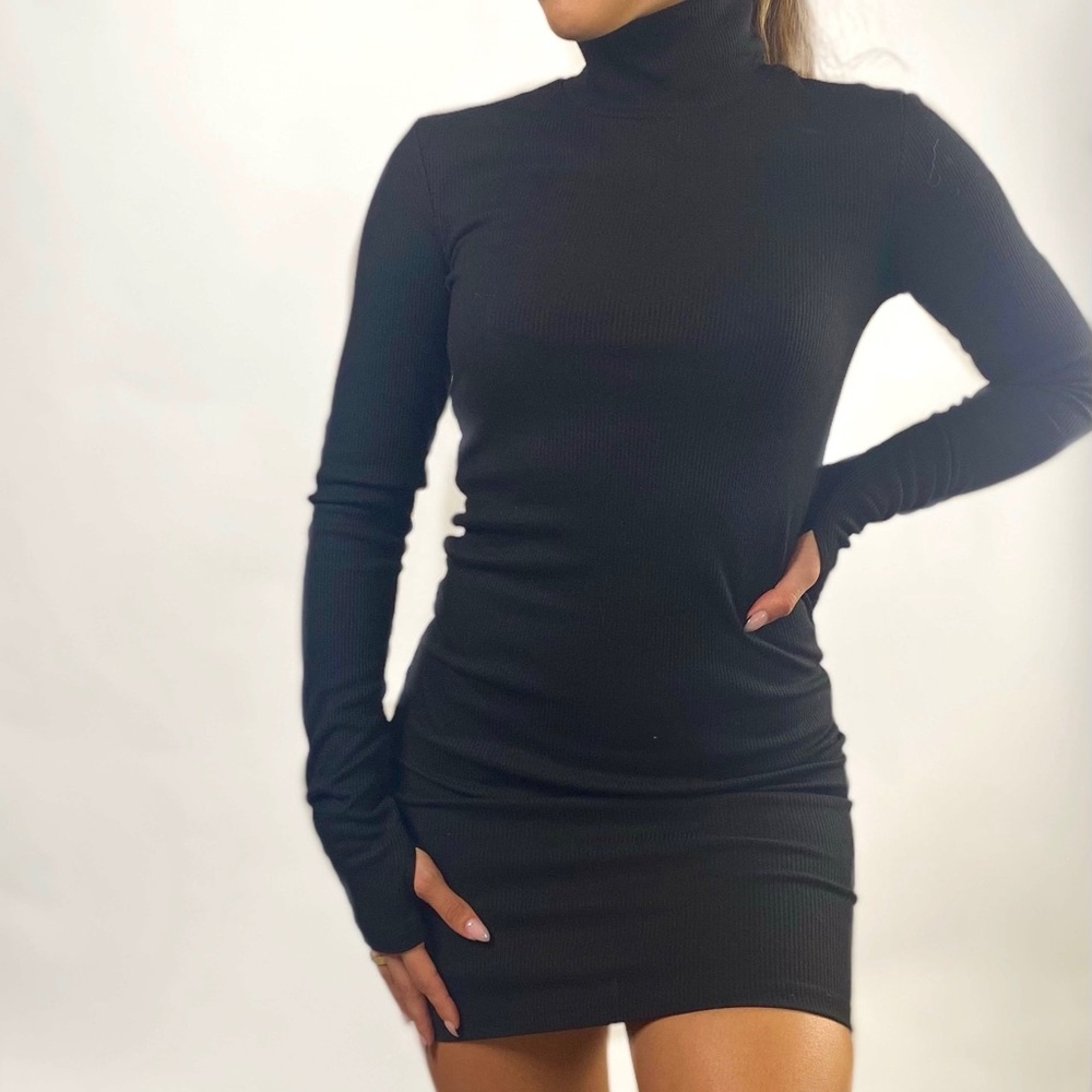 Long sleeve turtle neck dress